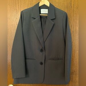 Pop-Up Women's Grey Oversized Blazer